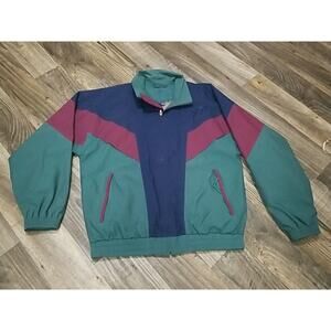 VTG Thomas E Wilson Gore-Tex Windbreaker Jacket Navy Maroon Green Men’s M 80s
